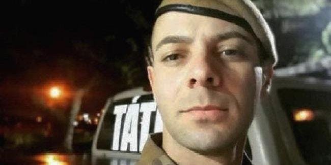 Ele foi atingido no abdômen por um tiro de fuzil no confronto com a quadrilha que roubou o Banco do Brasil. Foto: PMSC/Divulgação
