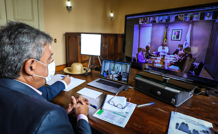 Melo participou virtualmente de audiência com o ministro da Saúde. Foto: Mateus Raugust/Prefeitura de Porto Alegre