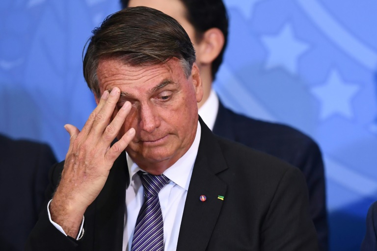 Jair Bolsonaro durante a cerimonia de posse dos novos ministros no Palácio do Planalto em Brasília, em 31 de março de 2022