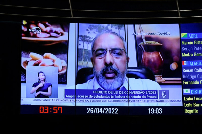 Paulo Paim, que relatou a proposta, participou da sessão deliberativa de forma remota - Roque de Sá/Agência Senado