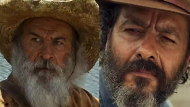 Velho do Rio e Zé Leôncio em cena da novela Pantanal (Foto: Reprodução)