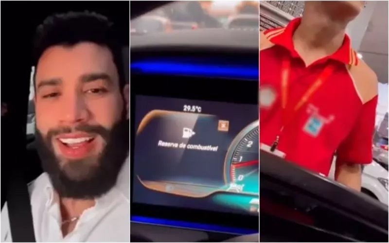 Gusttavo Lima compartilhou o “perrengue chique” nas redes sociais. – Foto: Montagem/Reprodução/Internet