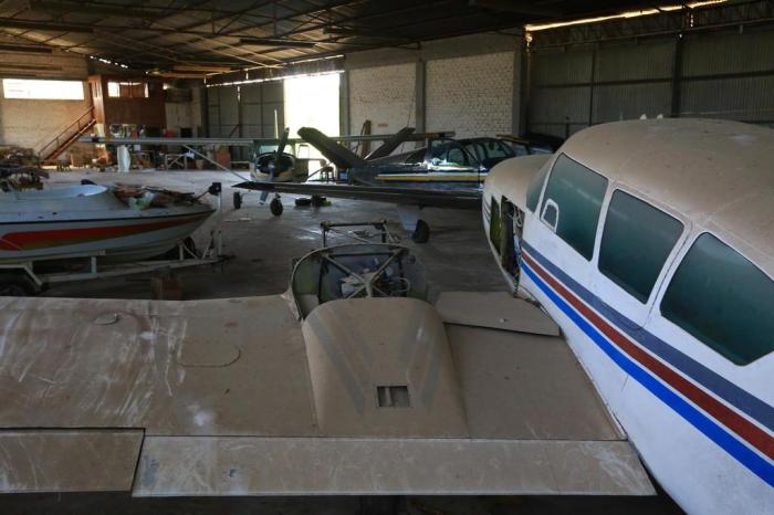 No pavilhão, havia quatro aeronaves Tadeu Vilani / Agencia RBS