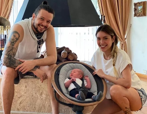 Bruno com Maria Luiza Prange e Ravi (Foto: Instagram)