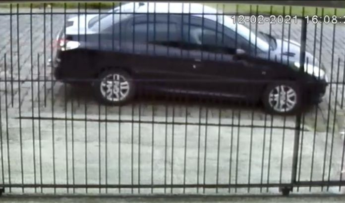 Imagens disponibilizadas pela Polícia Civil mostram carro suspeito