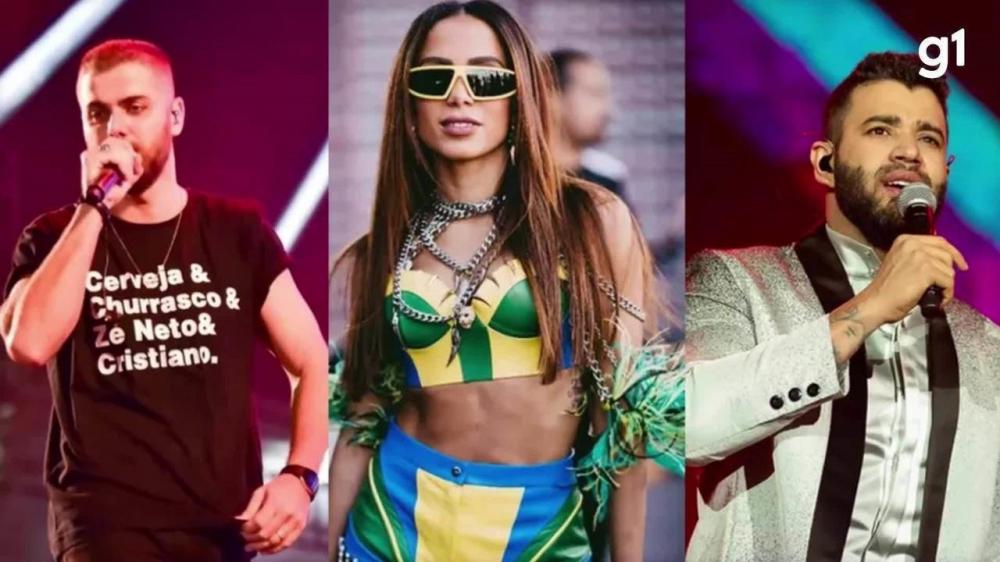 Zé Neto, Anitta e Gusttavo Lima — Foto: Divulgação