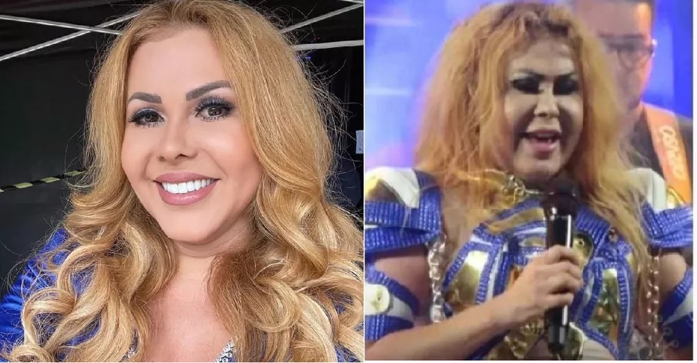 Joelma em foto postada nesta terça (31), e em show no Pará, no domingo ( 29): 