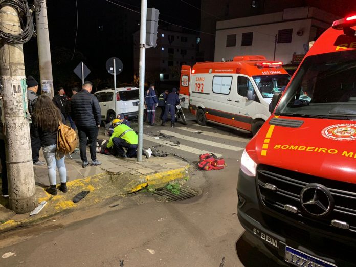 Colisão ocorreu nas imediações da Banca Central (Foto: Corpo de Bombeiros Militar)