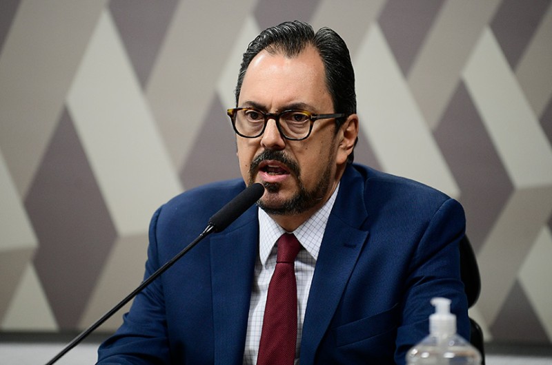 Jayme Martins de Oliveira Neto durante sabatina na Comissão de Constituição, Justiça e Cidadania (CCJ) do Senado, no mês passado - Pedro França/Agência Senado