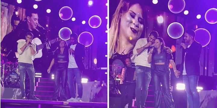 Ruth Moreira estava ao lado dos amigos de Marília Mendonça, Henrique e Juliano | Foto: YouTube / Reprodução / CP