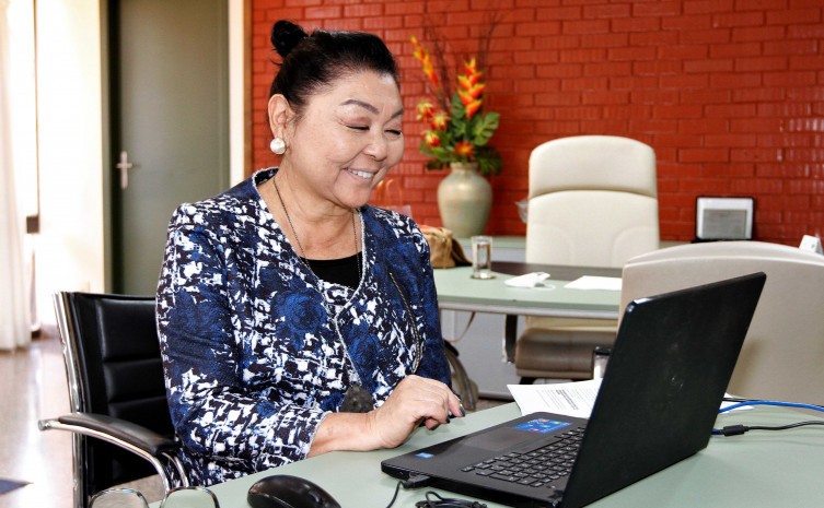 Secretária do Meio Ambiente e Recursos Hídricos, Miyuki Hyashida, que preside o Conselho, deu as boas-vindas aos novos membros do Cerh - Foto: Marcel de Paula/Governo do Tocantins