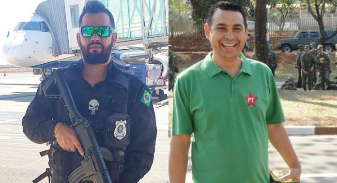 O policial penal federal Jorge José da Rocha Guaranho e o guarda municipal Marcelo Aloízio de Arruda REPRODUÇÃO/REDES SOCIAIS