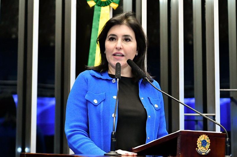 Simone Tebet justificou seu voto contra o projeto da LDO: 'orçamento secreto' abriga escândalos - Waldemir Barreto/Agência Senado