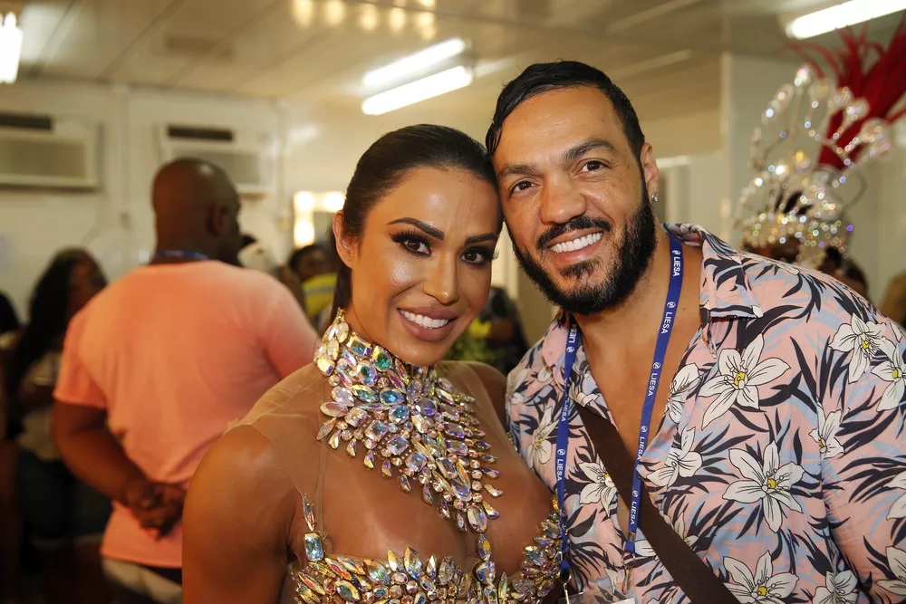 Gracyanne Barbosa e o marido, Belo — Foto: Marcos Serra Lima/G1