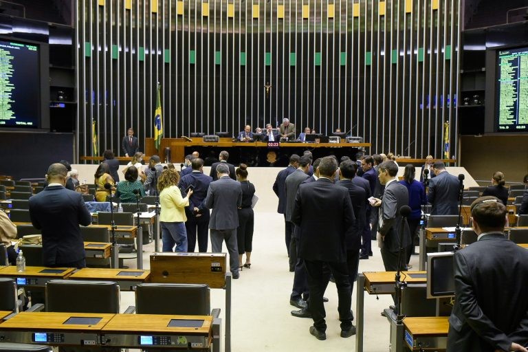 Deputados analisam propostas em Plenário - (Foto: Alan Rones/Câmara dos Deputados)