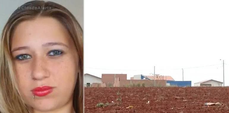 O corpo da gestante foi encontrado mutilado em terreno deserto, em Mogi Guaçu REPRODUÇÃO/ RECORD TV