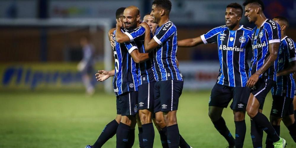 Thaciano abriu o placar na vitória do Grêmio por 2 a 0 diante do Esportivo | Foto: Lucas Uebel / Grêmio / Divulgação / CP