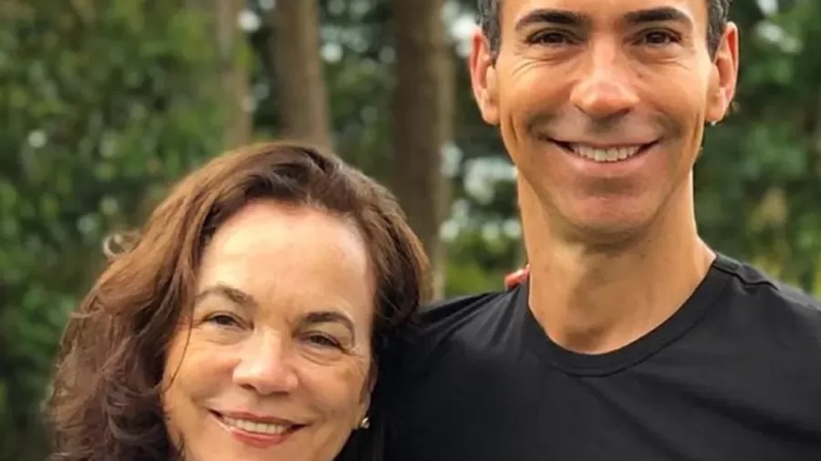 Cesar Tralli e mãe, Edna Imagem: Reprodução/Instagram