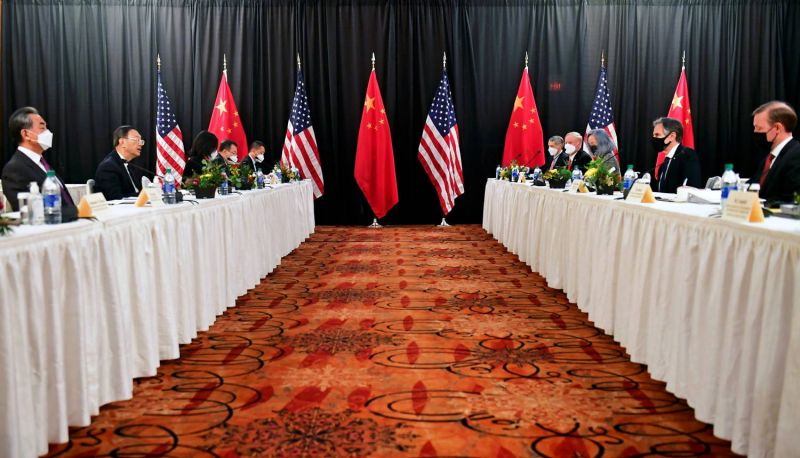 Representantes dos EUA e China se encontraram no Alasca - (Foto: Frederic J. Brown/Pool via REUTERS - 19.3.2021)