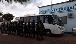 Agentes do GAES participam da ação Foto de Susepe/Divulgação