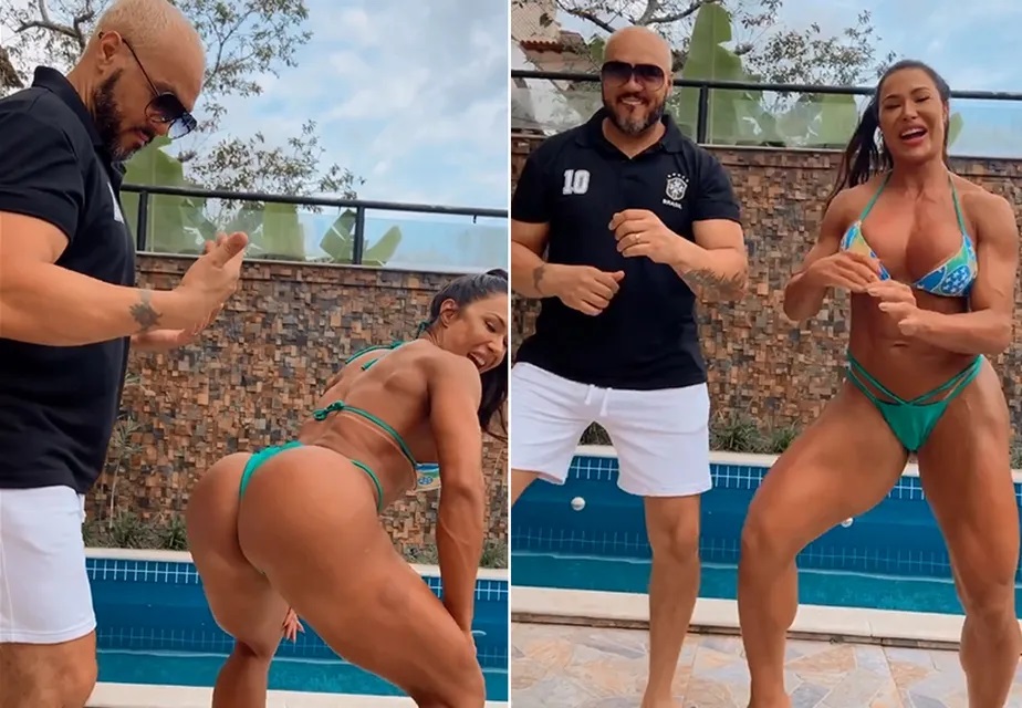 Belo e Gracyanne Barbosa dançando Foto: Reprodução/Instagram