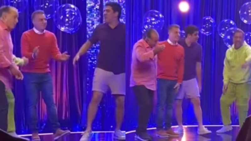 Luciano Huck dá gargalhadas em gravação de vinheta com Tony Ramos e comediantes: 