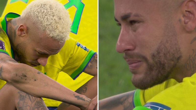 Neymar chora copiosamente após derrota do Brasil e comove fãs: 