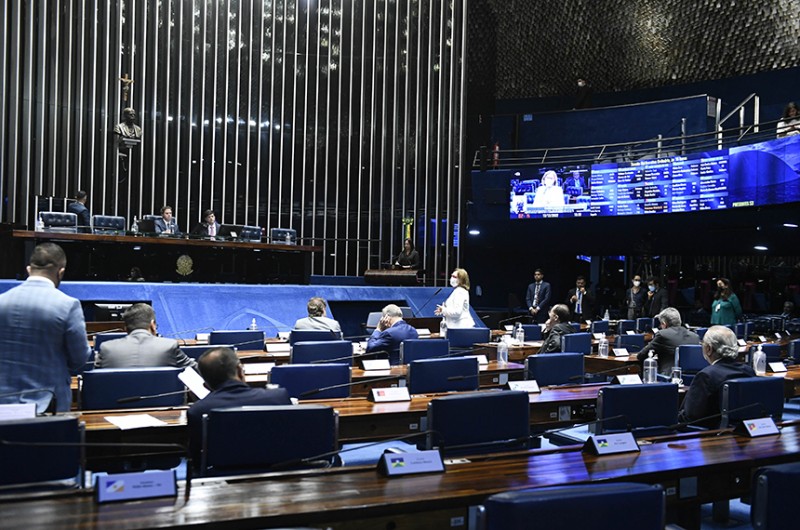 Plenário do Senado, durante a votação dos projetos