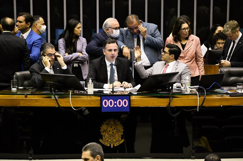 O presidente Rodrigo Pacheco anunciou que o Congresso Nacional voltará a se reunir na terça-feira - Roque de Sá/Agência Senado