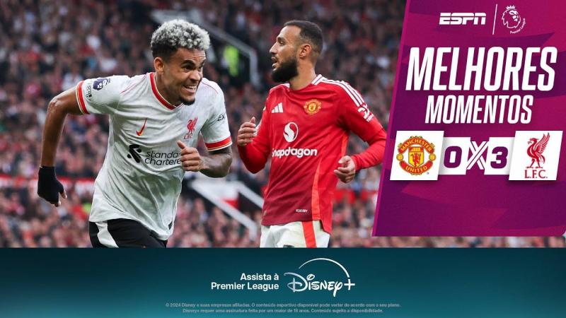 Salah dá show, Luis Díaz também brilha, e Liverpool vence o Manchester United pela Premier League