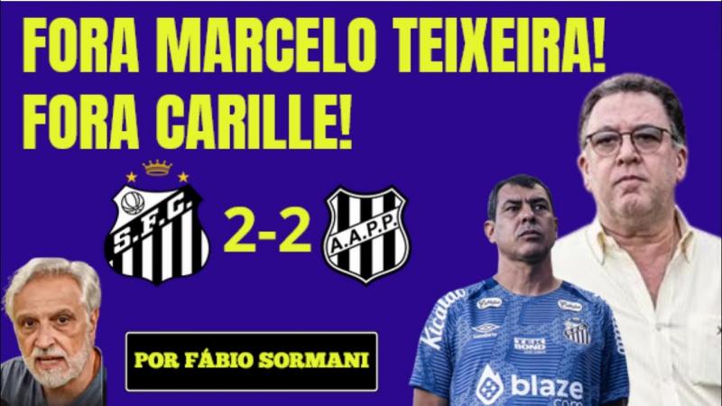 VERGONHOSO: SANTOS FAZ 2-0 E MESMO COM UM JOGADOR A MAIS CEDE EMPATE